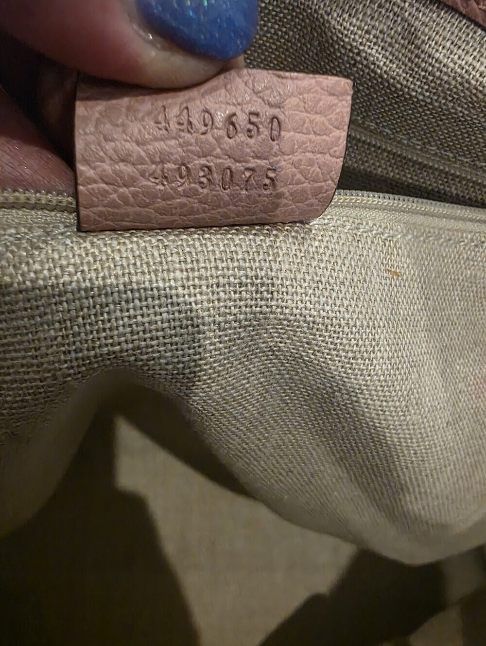 Gucci Pink CALF LEATHER GG Satchel/Tote 2 Way Including Limited Ed LINEN TOTE - Picture 4 of 16